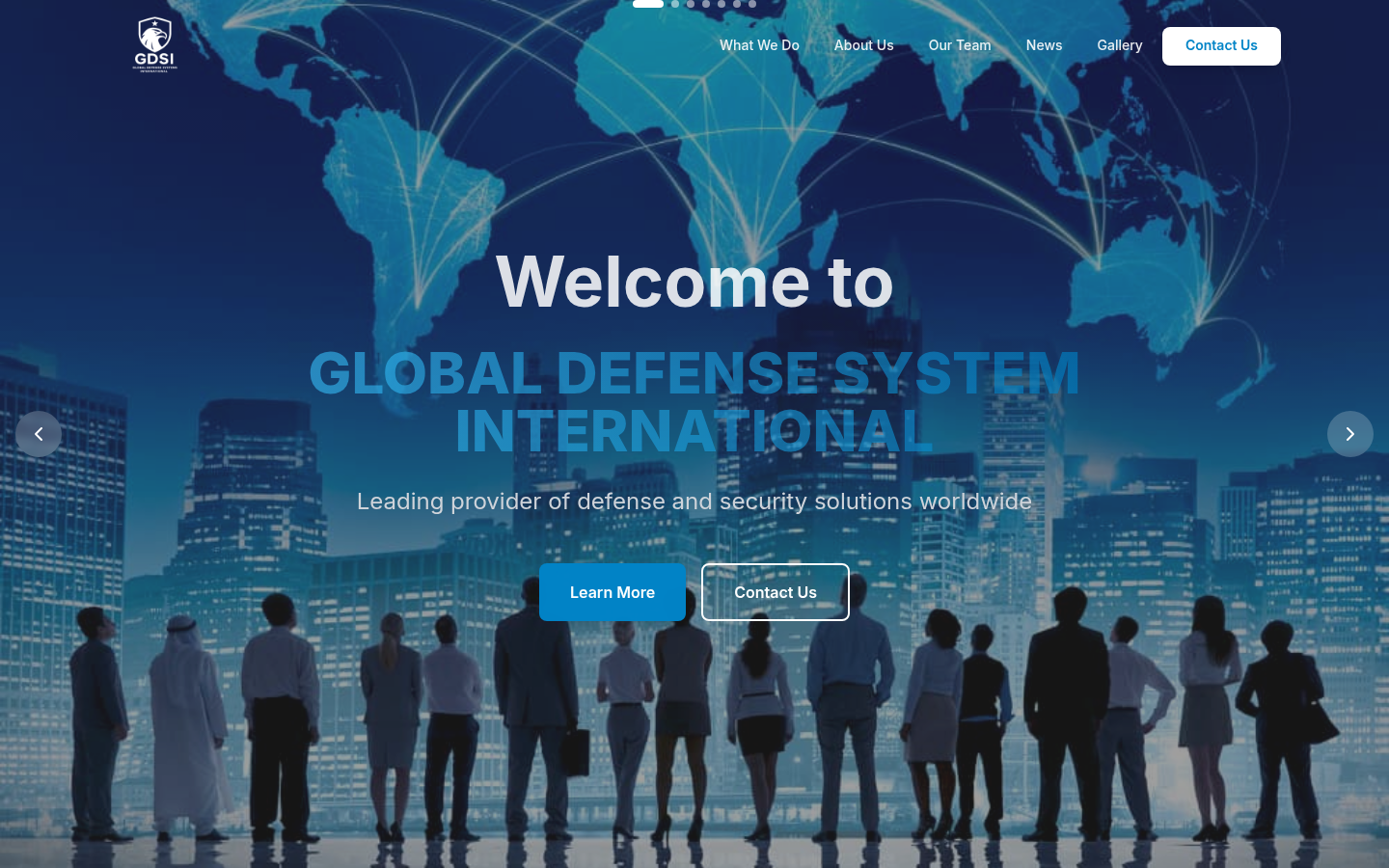 Global Defense International website preview
