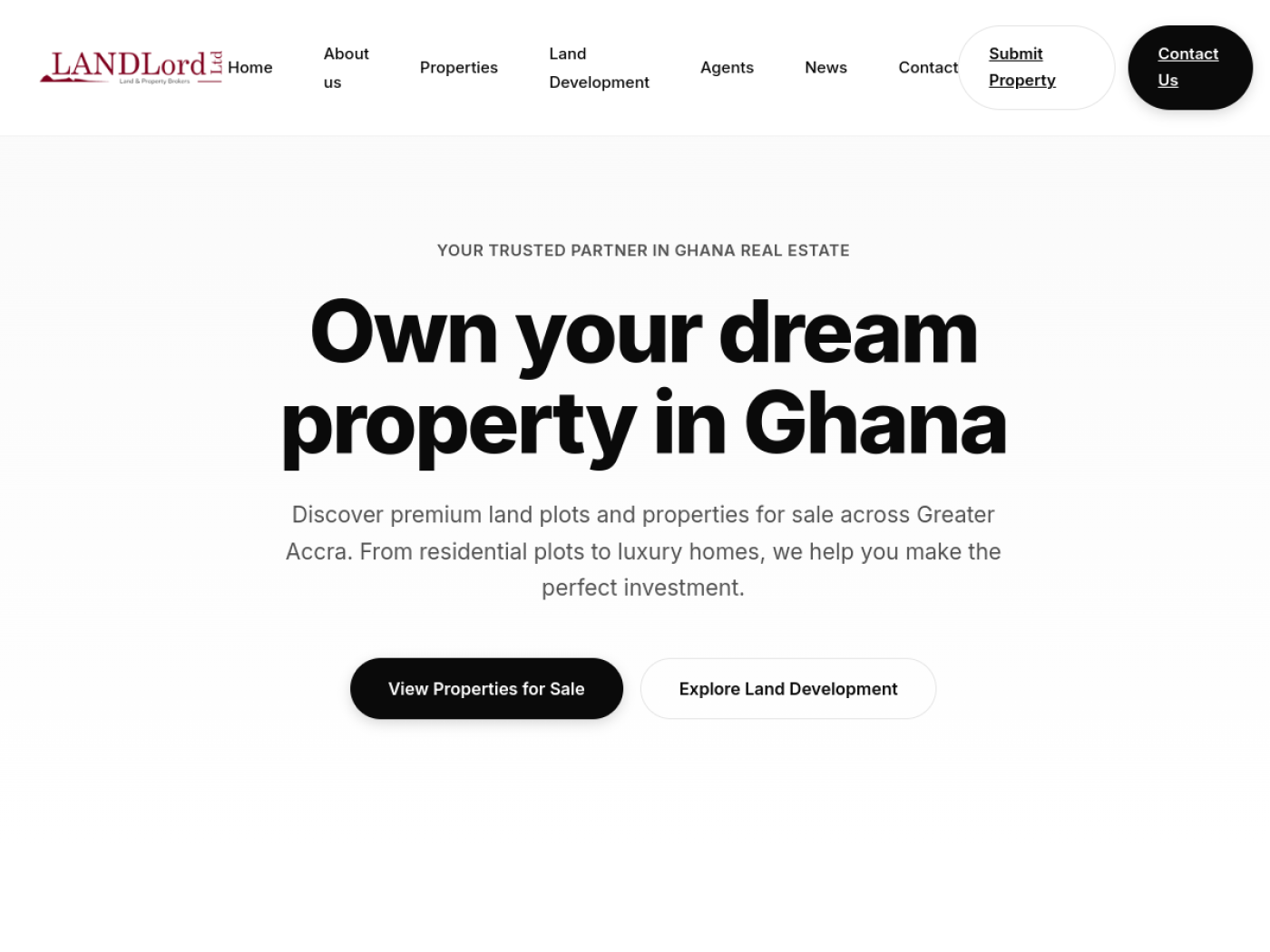 Landlord Limited website preview